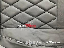 ALEA Leather Seat Covers 7-13 GMC Sierra Crew Extended Cab Diamond Titanium