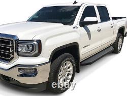 APS Black Running Boards Style Fit 07-18 Chevy Silverado GMC Sierra Crew Cab