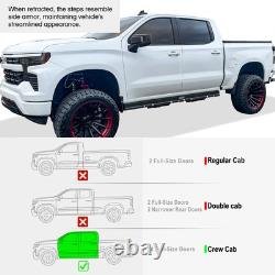 APS Power Running Boards Fit 22-24 Chevy Silverado GMC Sierra Crew Cab