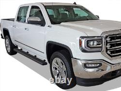 APS Running Boards 5-inch Black Fit 07-18 Chevy Silverado GMC Sierra Crew Cab