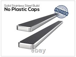 APS Running Boards 5 inches Fit 07-18 Chevy Silverado GMC Sierra Crew Cab