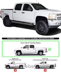 APS Running Boards 6 inches Fit 01-13 Chevy Silverado GMC Sierra Crew Cab