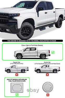APS Steel Pocket Steps Armor Fit 19-24 Chevy Silverado GMC Sierra Crew Cab