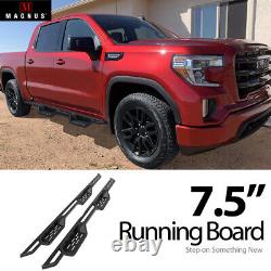 APS Wheel to Wheel Black Nerf Bar For 19-24 Silverado Sierra Crew Cab 5.5ft Bed