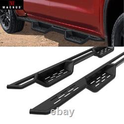 APS Wheel to Wheel Black Nerf Bar For 19-24 Silverado Sierra Crew Cab 5.5ft Bed