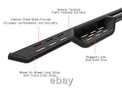 APS Wheel to Wheel Black Nerf Bar For 19-24 Silverado Sierra Crew Cab 5.5ft Bed