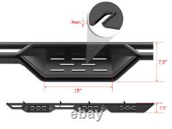 APS Wheel to Wheel Black Nerf Bar For 19-24 Silverado Sierra Crew Cab 5.5ft Bed