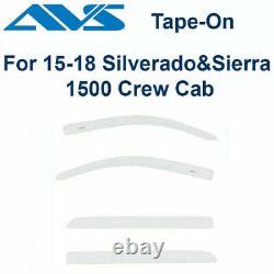 AVS 894033-GAZ Fits 15-18 Silverado / Sierra 1500 Crew White Window Vent Visor