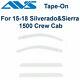 Avs 894033-gaz Fits 15-18 Silverado / Sierra 1500 Crew White Window Vent Visor