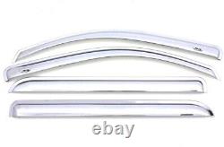 AVS Chrome Rain Guards Vent Visors 2019-2025 Silverado & GMC Sierra Crew Cab