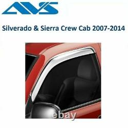 AVS Side Window Deflectors For Silverado & Sierra Crew Cab 2007-2014 684515