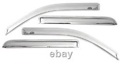 AVS Tape-On Chrome Vent Visor Set For 2019 GM Silverado Sierra 1500 Crew