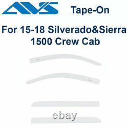 AVS White Window Vent Visor For 15-18 Silverado / Sierra 1500 Crew 894033-GAZ