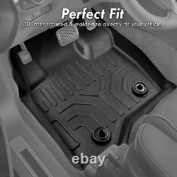 All-Season Floor Mats Liners Front+Rear For 2019-2021 Chevy Silverado 1500 Crew