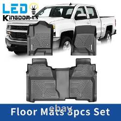 All Weather Floor Mats for Chevy Silverado/GMC Sierra 1500 Crew Cab 2014-2023