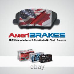 AmeriBRAKES Front Rear Integrally Molded Disc Brake Pads Kit For Chevrolet 1500