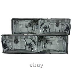 Anzo 111061 Headlight For Chevrolet C1500 1988-98 Left and Right Chrome Housing