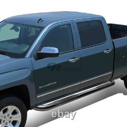 Black 3 Step Nerf Bar Board For 2000-2019 Chevy Silverado/gmc Sierra Crew Cab