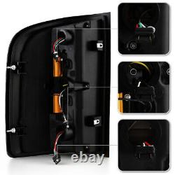 Black Full LED Tail Lights Brake Lamps For 2007-2013 Silverado 1500 2500 3500 HD