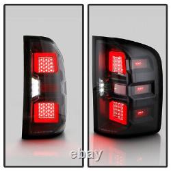 Black Full LED Tail Lights Brake Lamps For 2007-2013 Silverado 1500 2500 3500 HD