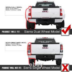 Black Full LED Tail Lights Brake Lamps For 2007-2013 Silverado 1500 2500 3500 HD