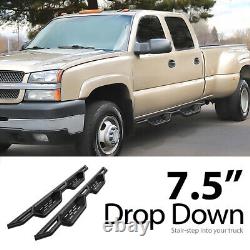 Black Nerf Bar Steps For 01-07 Chevy Silverado GMC Sierra Crew Cab