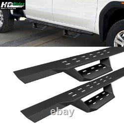 Black Overland Slider Drop Steps Fit19-23 Chevy Silverado GMC Sierra Crew Cab