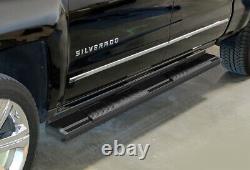 Black Running Board Steps For 07-18 Chevy Silverado GMC Sierra Crew Cab