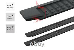 Black Running Boards For 07-18 Chevy Silverado GMC Sierra Crew Cab