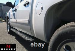 Black Running Boards For 07-18 Chevy Silverado GMC Sierra Crew Cab