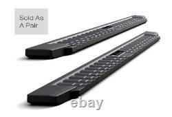 Black Running Boards For 07-18 Chevy Silverado GMC Sierra Crew Cab