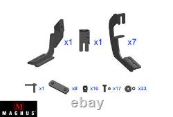 Black Running Boards For 07-18 Chevy Silverado GMC Sierra Crew Cab