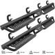 Black Side Step Fit 19-25 Silverado/sierra 1500 Crew Cab Drop Bar Running Boards