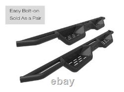 Black Side Step Nerf Bars For 07-18 Chevy Silverado GMC Sierra Crew Cab