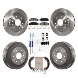 Brake Rotors Semi-Metallic Pad Drum Front Rear Kit (7Pc) For Chevrolet Silverado