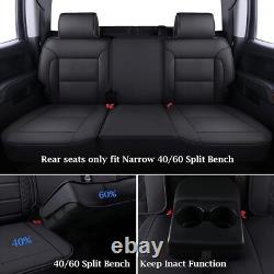 Car Seat Cover for Chevy 2014-2018 Silverado/Sierra Crew Cab black