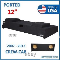 Chevy Silverado Crew Cab 2007-2013 12 Dual Ported Sub Box Subwoofer Enclosure