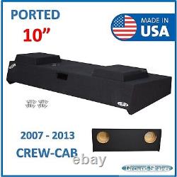 Chevy Silverado & Gmc Sierra Crew Cab 10 Ported Sub Box Subwoofer Enclosure