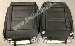 Chevy Silverado Lt Crew Cab Custom Katzkin Leather Seat Covers Black & Mahogany