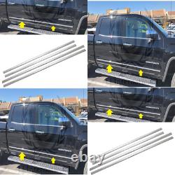 Chrome Belt Side Molding Trim for Chevy Chevrolet Silverado GMC Sierra 2014-2018