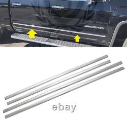 Chrome Belt Side Molding Trim for Chevy Chevrolet Silverado GMC Sierra 2014-2018