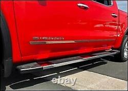 Chrome Body Side Molding for 2019-2021 Silverado Sierra Crew Cab 1 1/4 Set 4