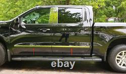Chrome Body Side Molding for 2019-2024 Silverado Sierra Crew Cab 1 1/4 Set 4