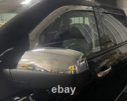 Chrome In-Channel Mount Rain Guards for 2014-2018 Silverado Sierra Full Crew Cab