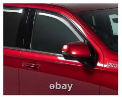 Chrome In-Channel Rain Guards Vent Visor for 2019-2025 Silverado & Sierra Crew