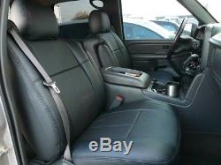 Clazzio Custom Fit Synthetic Leather Seat Covers For Silverado & Sierra Black