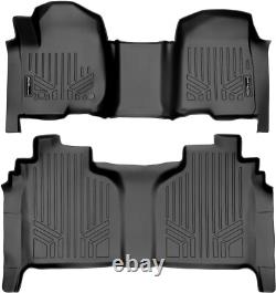 Custom Fit All-Weather Black Floor Mats for Silverado/Sierra Crew Cab 2019-2022