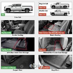 Custom Fit Floor Mats for 2019-2025 Chevy Silverado/GMC Sierra Crew Cab 3pcs