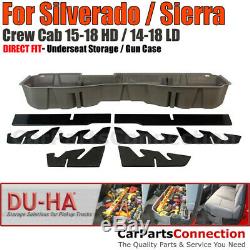 DU-HA 10302 Underseat Storage for Silverado Sierra 15-18 LD HD Crew Cab Dune Tan