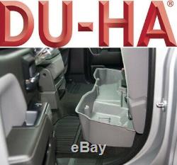 DU-HA 10400 Underseat Storage Gun Case Box 2019 Chevy Silverado Crew Cab Black